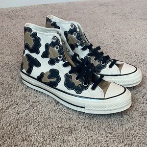 BRAND NEW!Embroidered Leopard ChuckTaylor HighTops